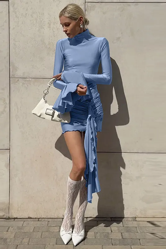 Minimalist Charm Solid Color Slim Dress