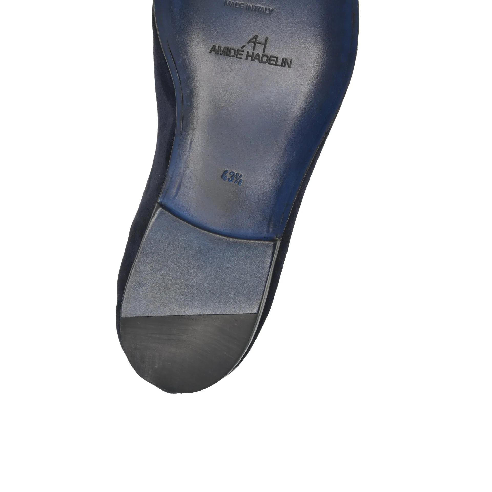 MTO Suede Belgian horsebit loafers - navy