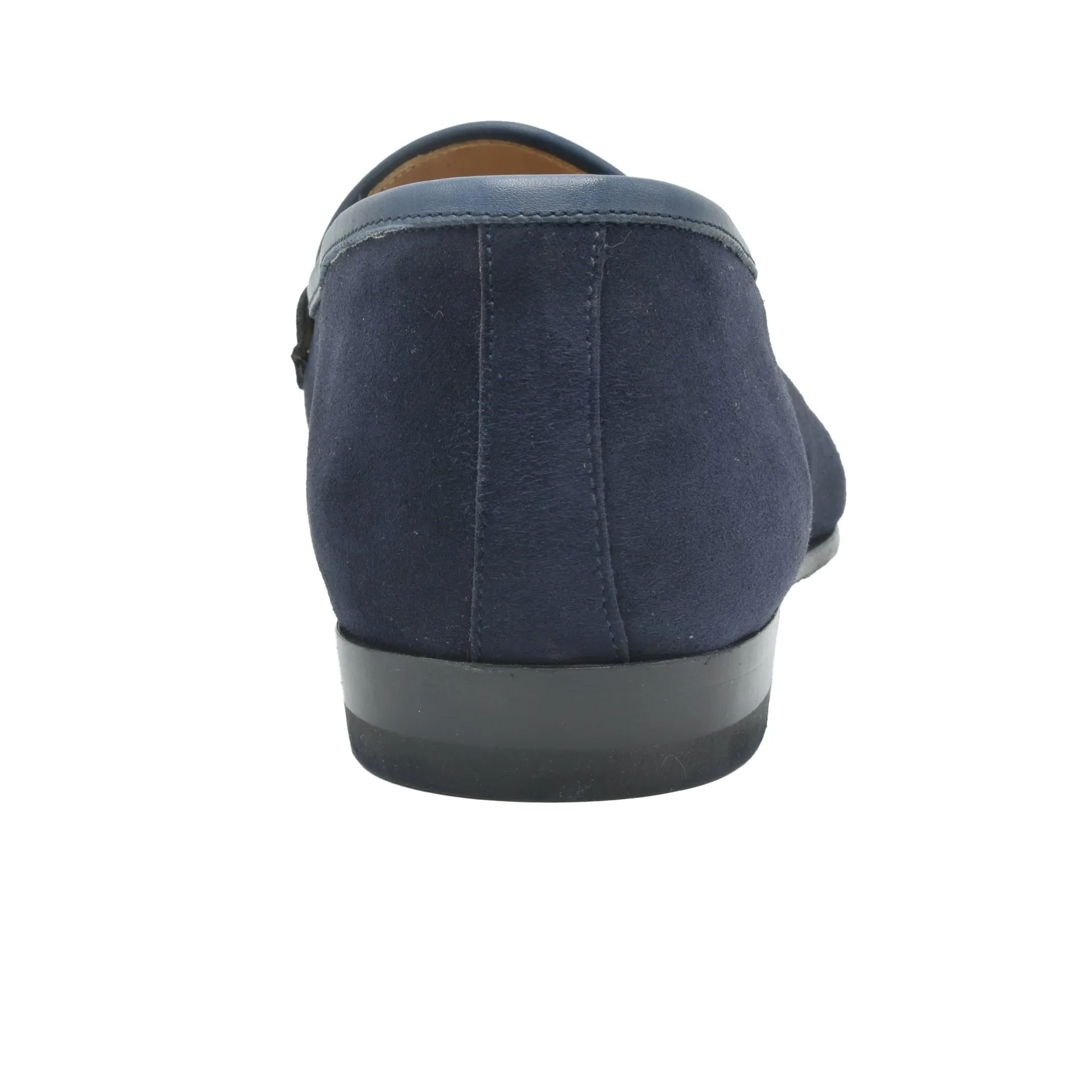 MTO Suede Belgian horsebit loafers - navy