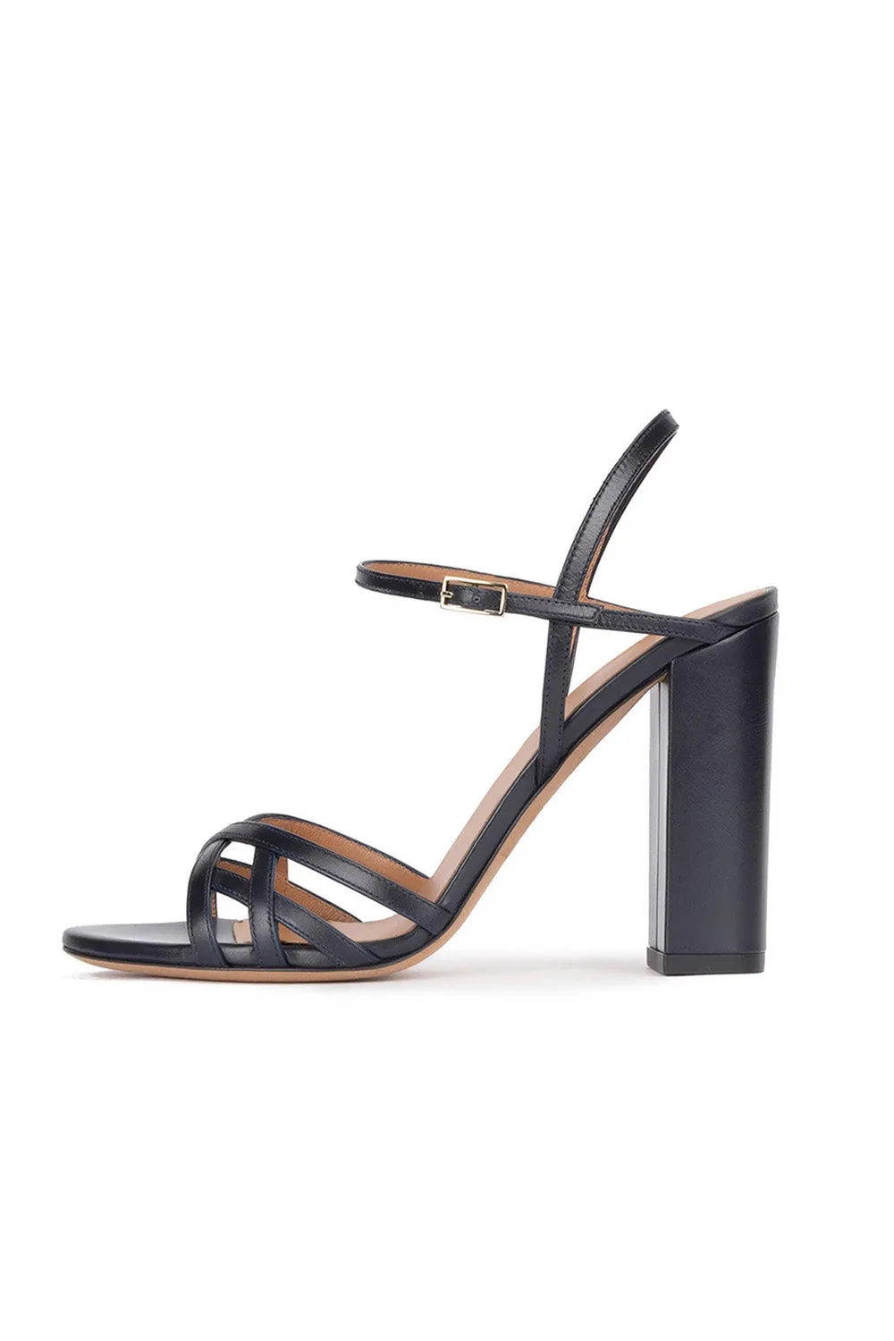 Party Peep Toe Chunky Heel Evening Shoes With Buckle Ankle Strap