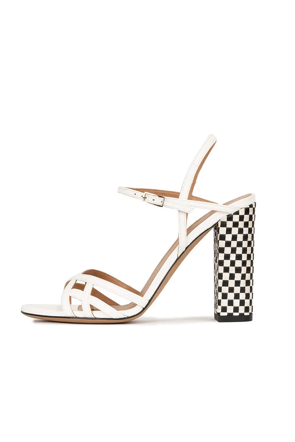 Party Peep Toe Chunky Heel Evening Shoes With Buckle Ankle Strap