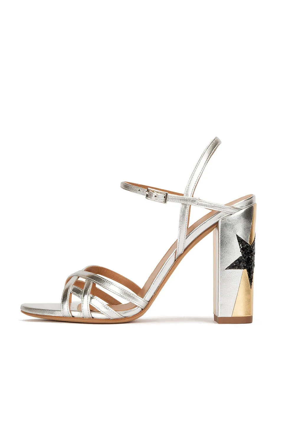 Party Peep Toe Chunky Heel Evening Shoes With Buckle Ankle Strap