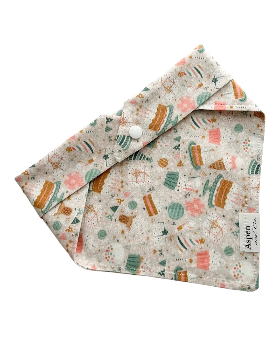 Paw'ty (Party) Dog Bandana- (Add on Embroidered Name Available)