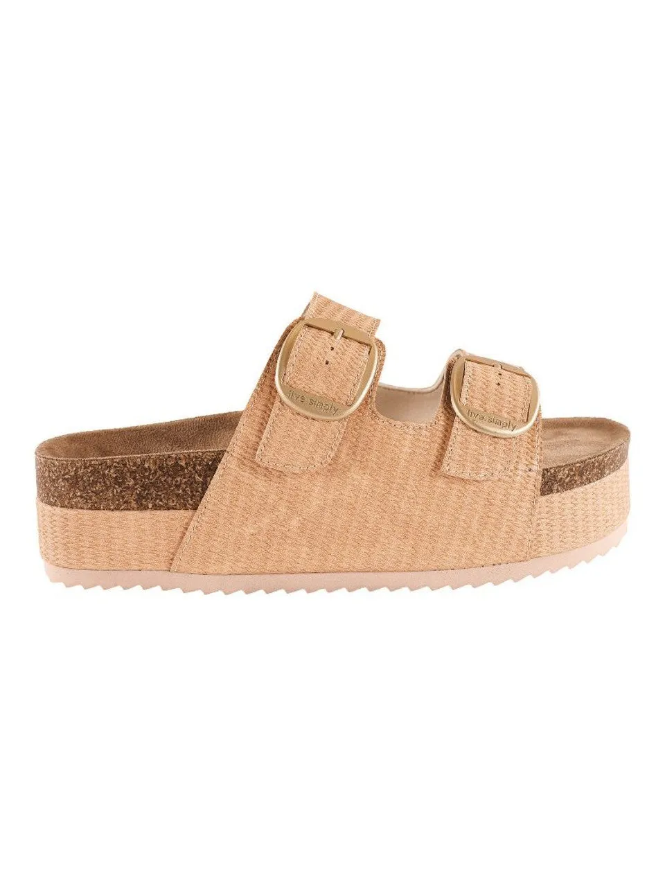 Platform Sandal in Beige