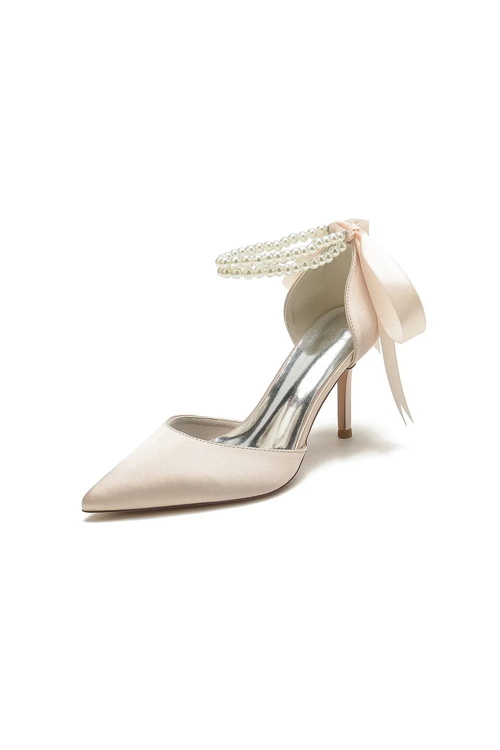Pointed Toe Party Shoes with Ribbon Tie