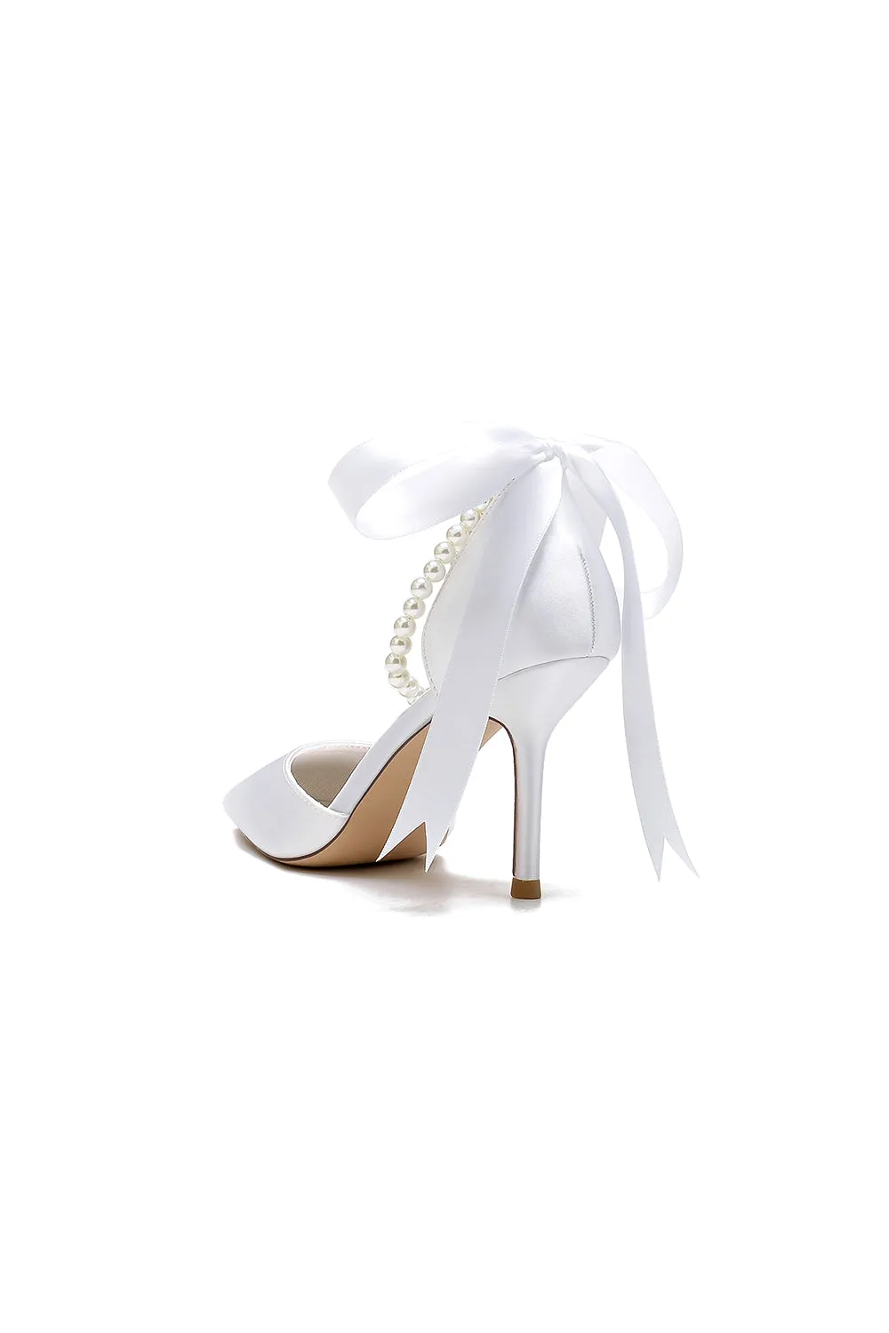 Pointed Toe Party Shoes with Ribbon Tie