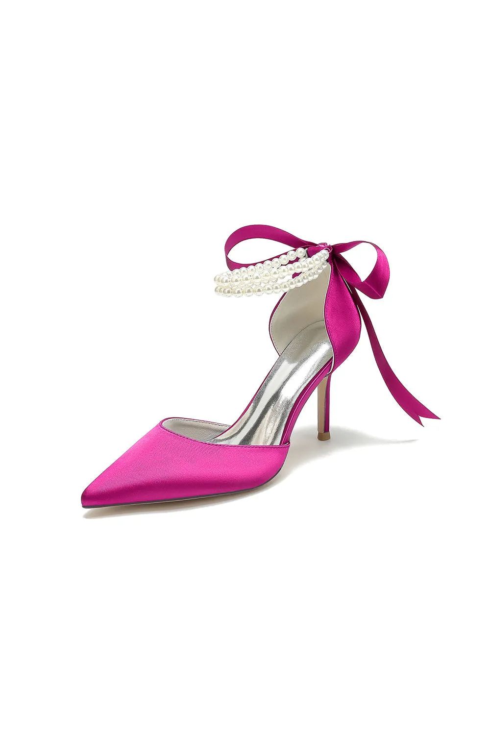 Pointed Toe Party Shoes with Ribbon Tie