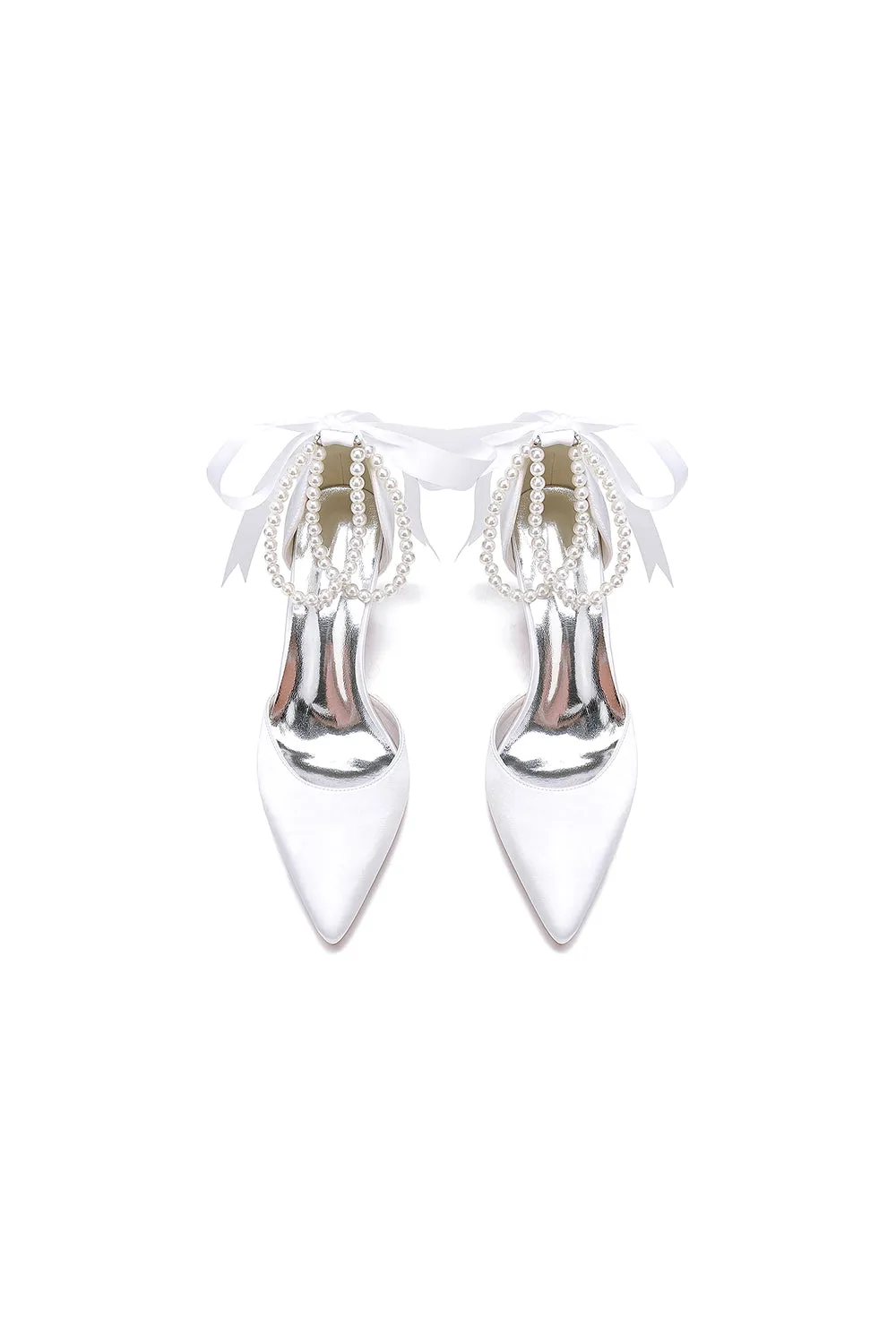 Pointed Toe Party Shoes with Ribbon Tie