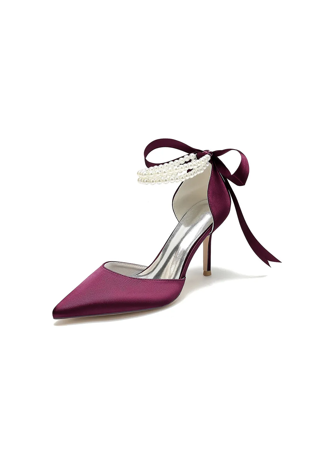 Pointed Toe Party Shoes with Ribbon Tie