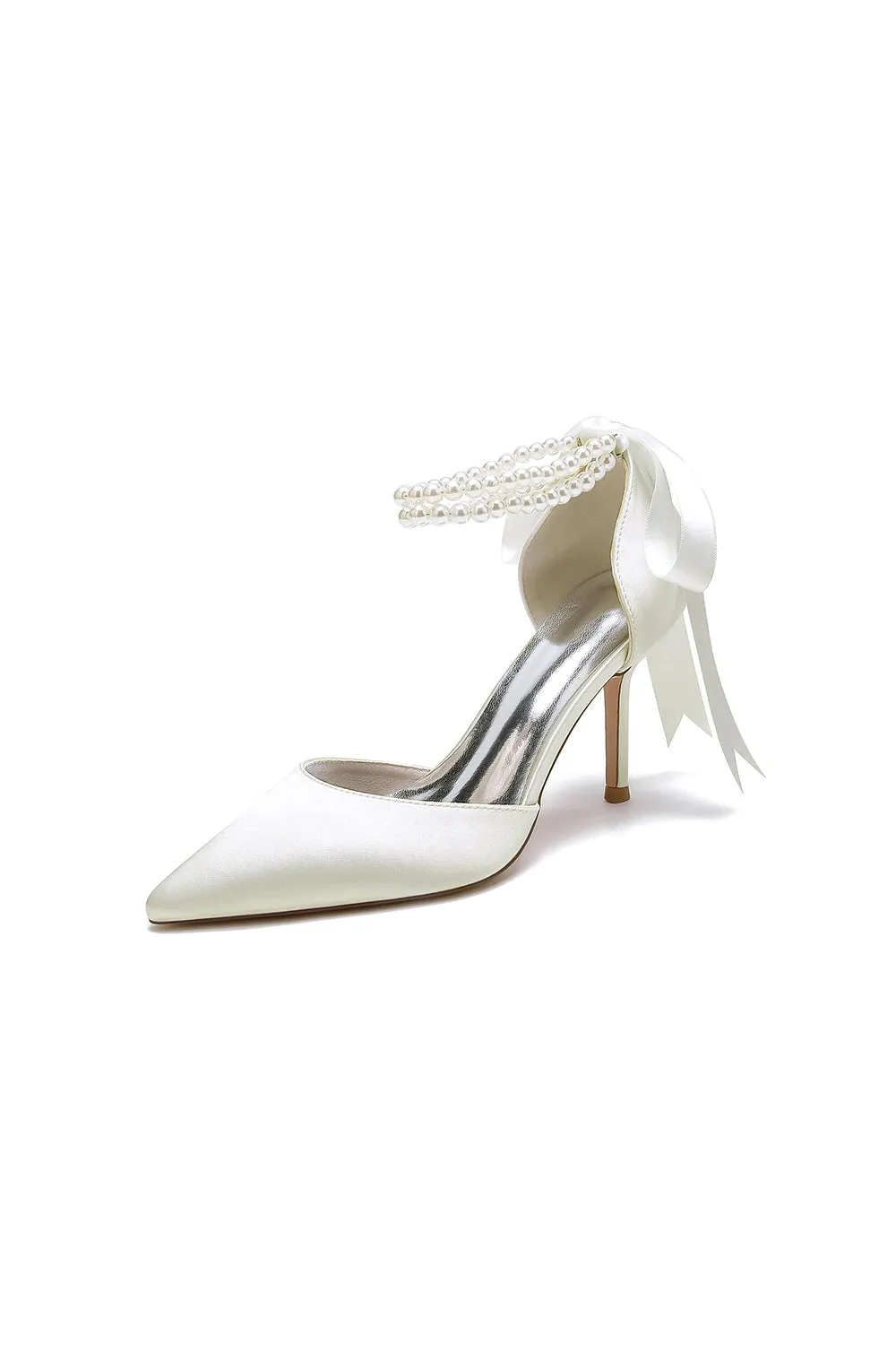Pointed Toe Party Shoes with Ribbon Tie