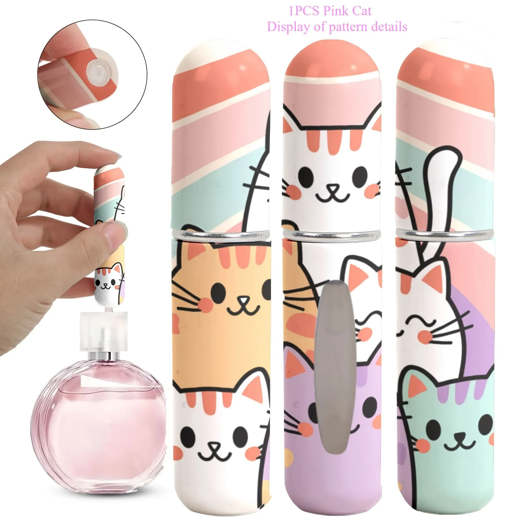 Portable Pink Travel Perfume Spray Bottle