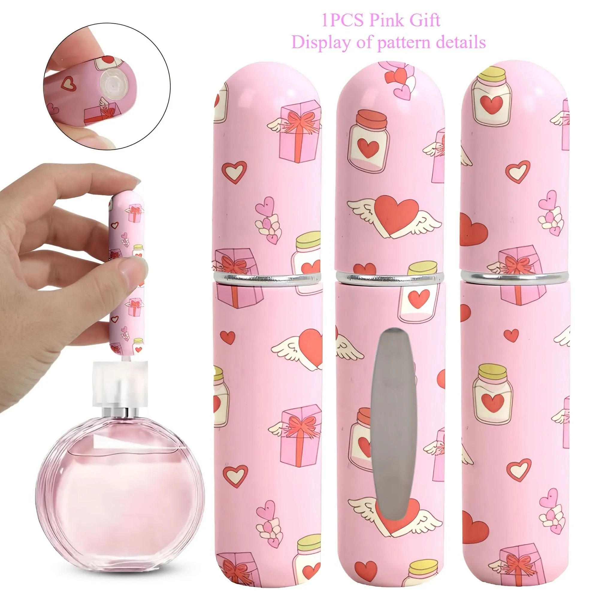 Portable Pink Travel Perfume Spray Bottle