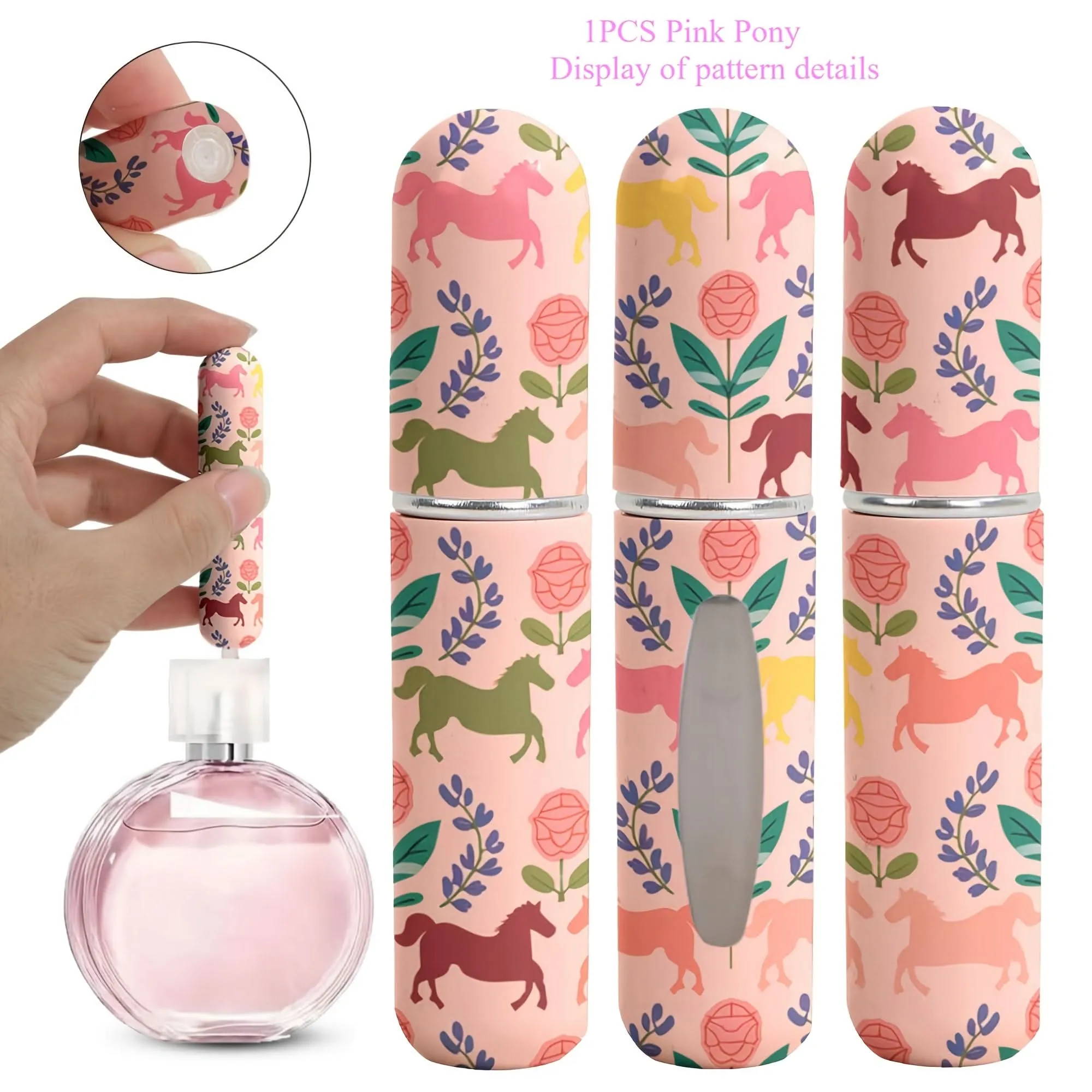 Portable Pink Travel Perfume Spray Bottle