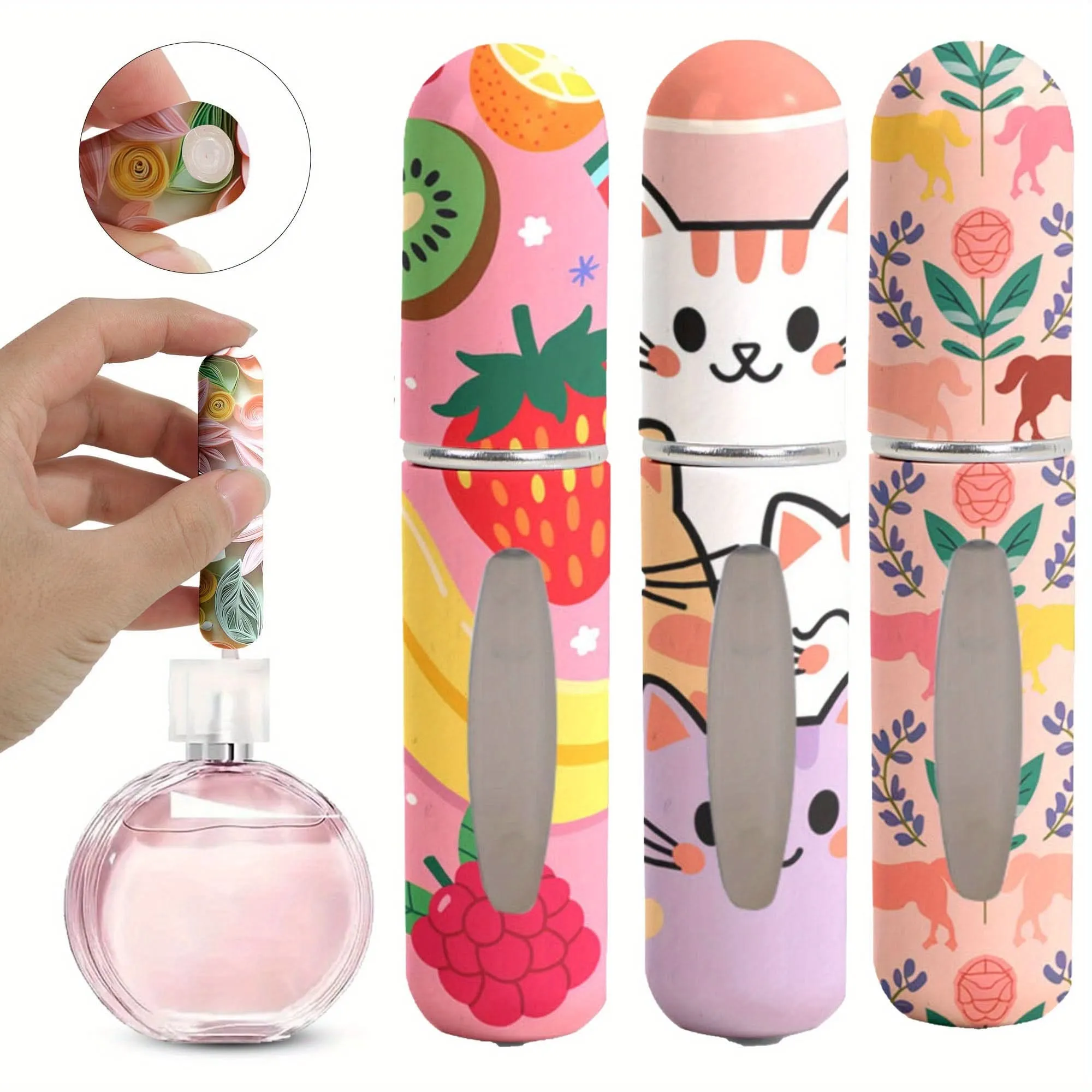 Portable Pink Travel Perfume Spray Bottle