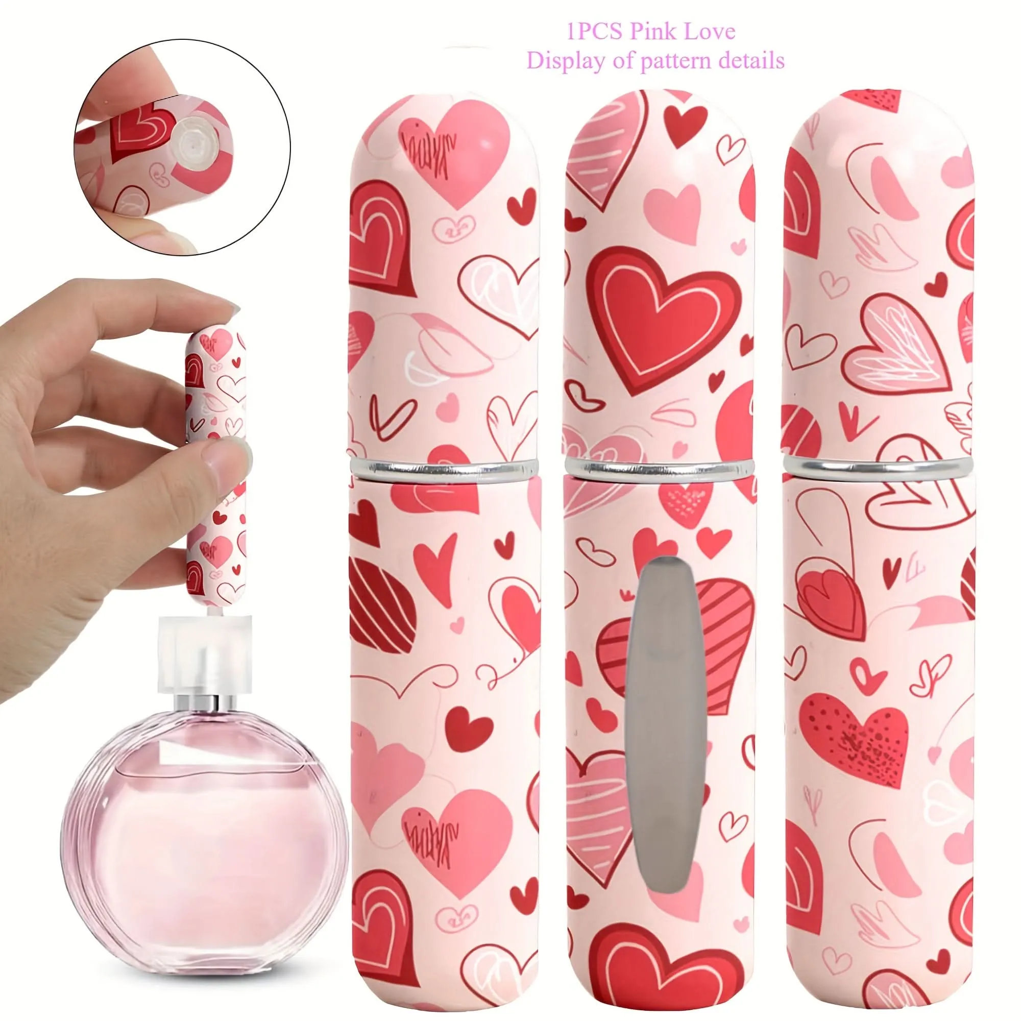 Portable Pink Travel Perfume Spray Bottle
