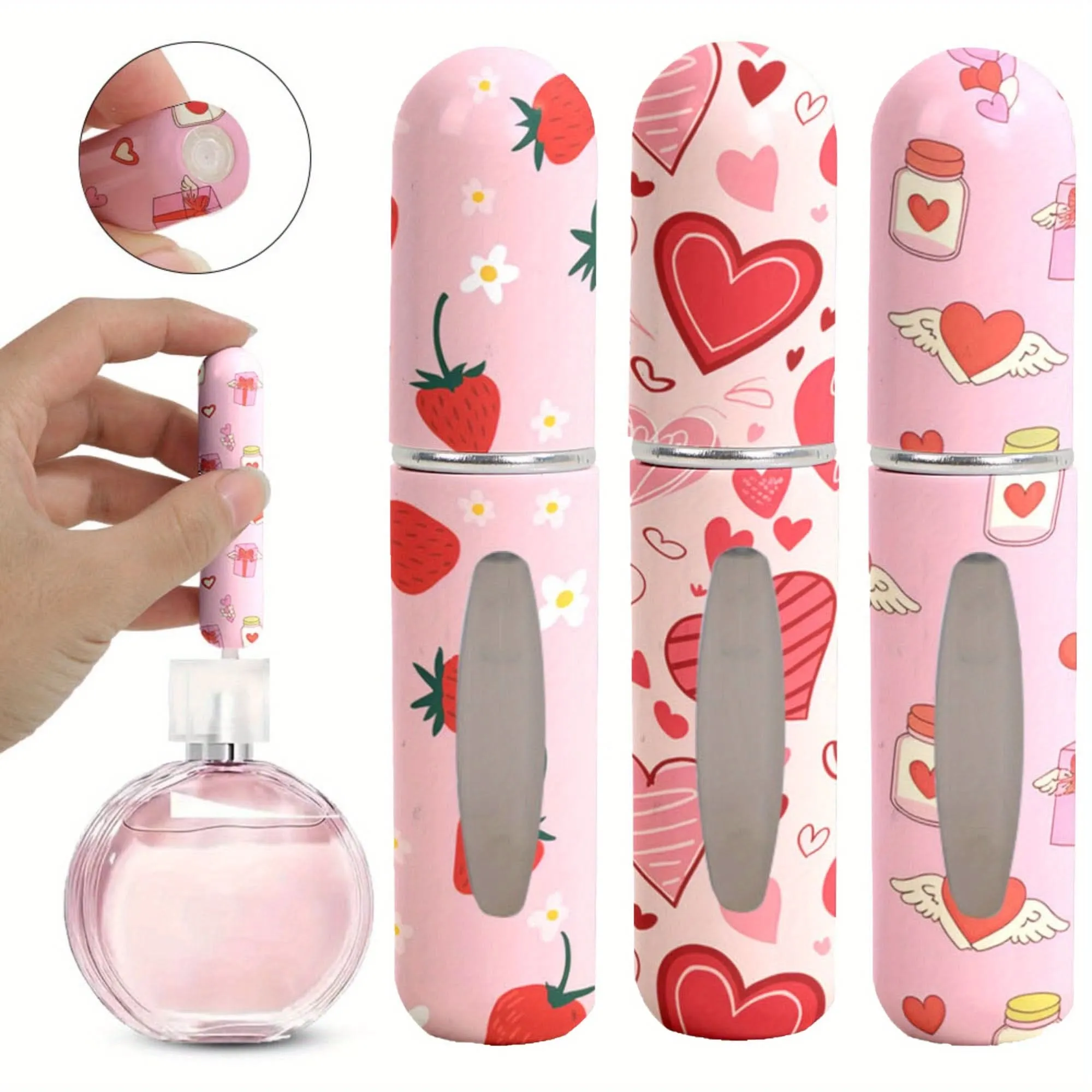 Portable Pink Travel Perfume Spray Bottle