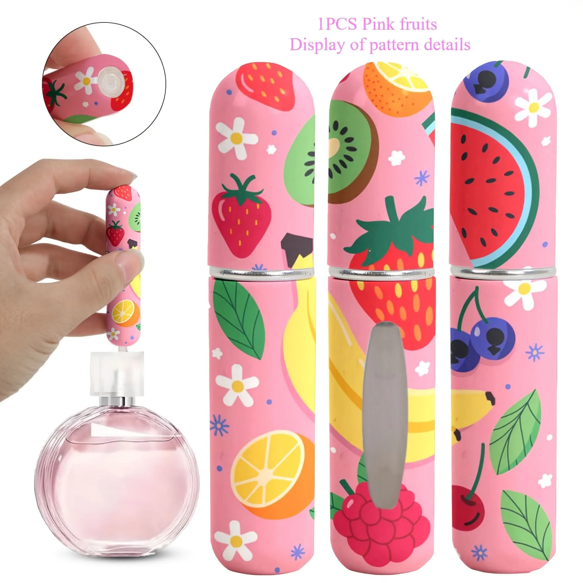 Portable Pink Travel Perfume Spray Bottle
