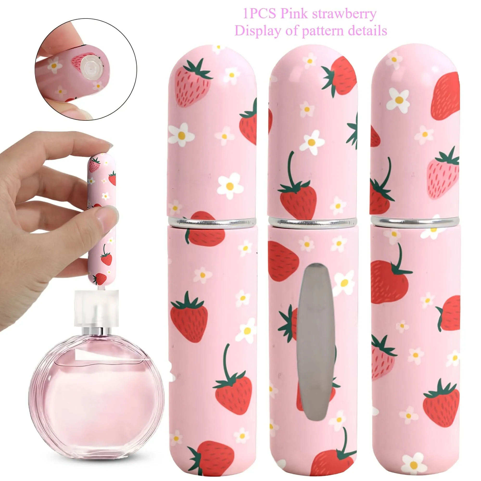 Portable Pink Travel Perfume Spray Bottle