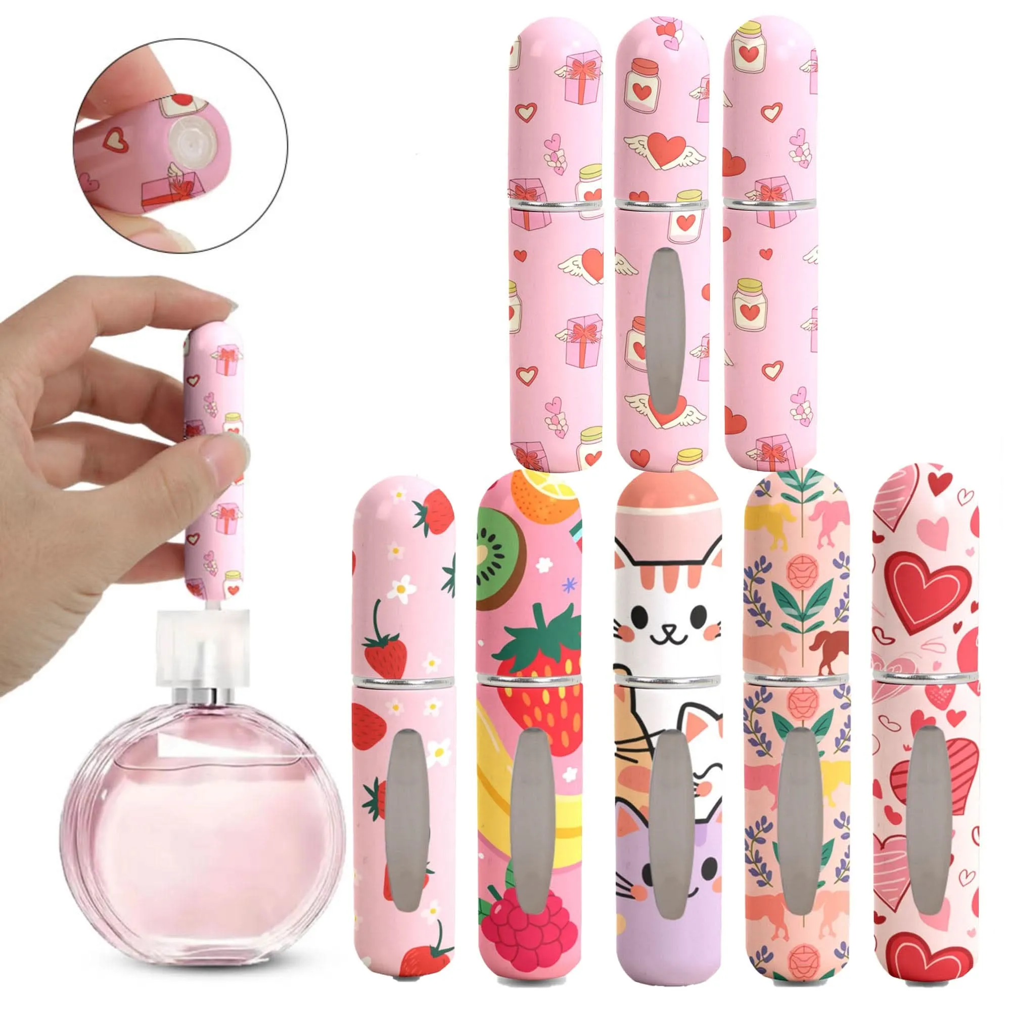 Portable Pink Travel Perfume Spray Bottle