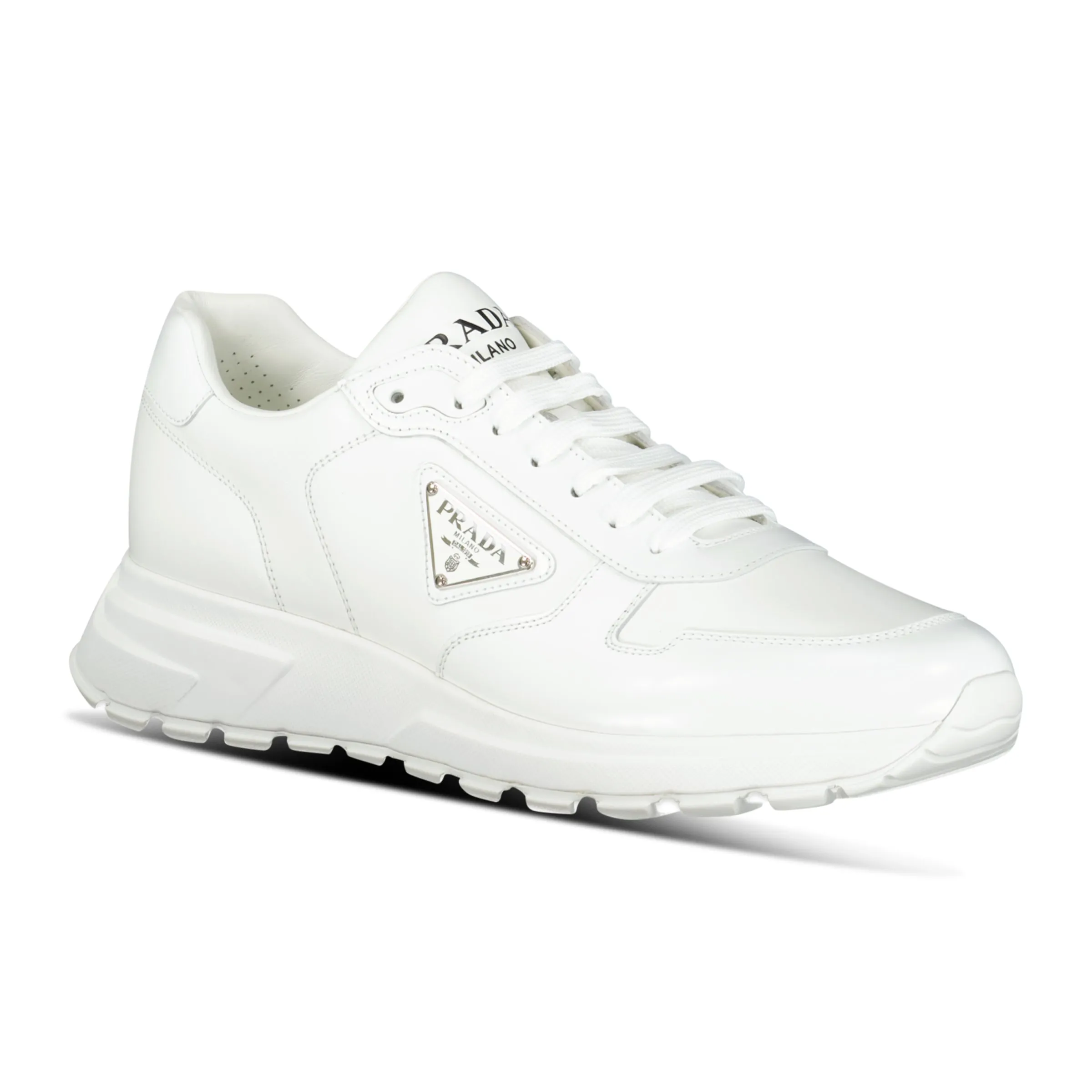 Prada Prax 01 Full Leather Sneakers White