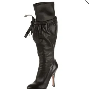 PRADA SLOUCH LAYER LEATHER BOOTS