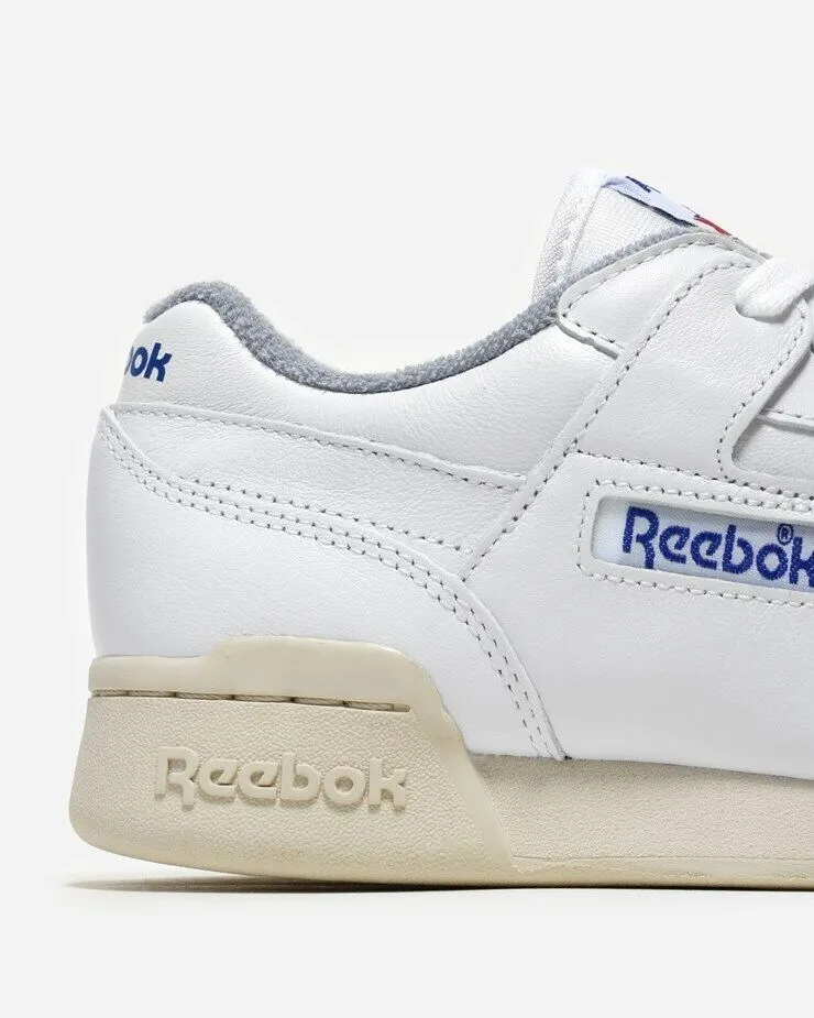 Reebok Workout Plus R12 Mens Leather Trainers White SIZE UK 7.5 7 8 Low