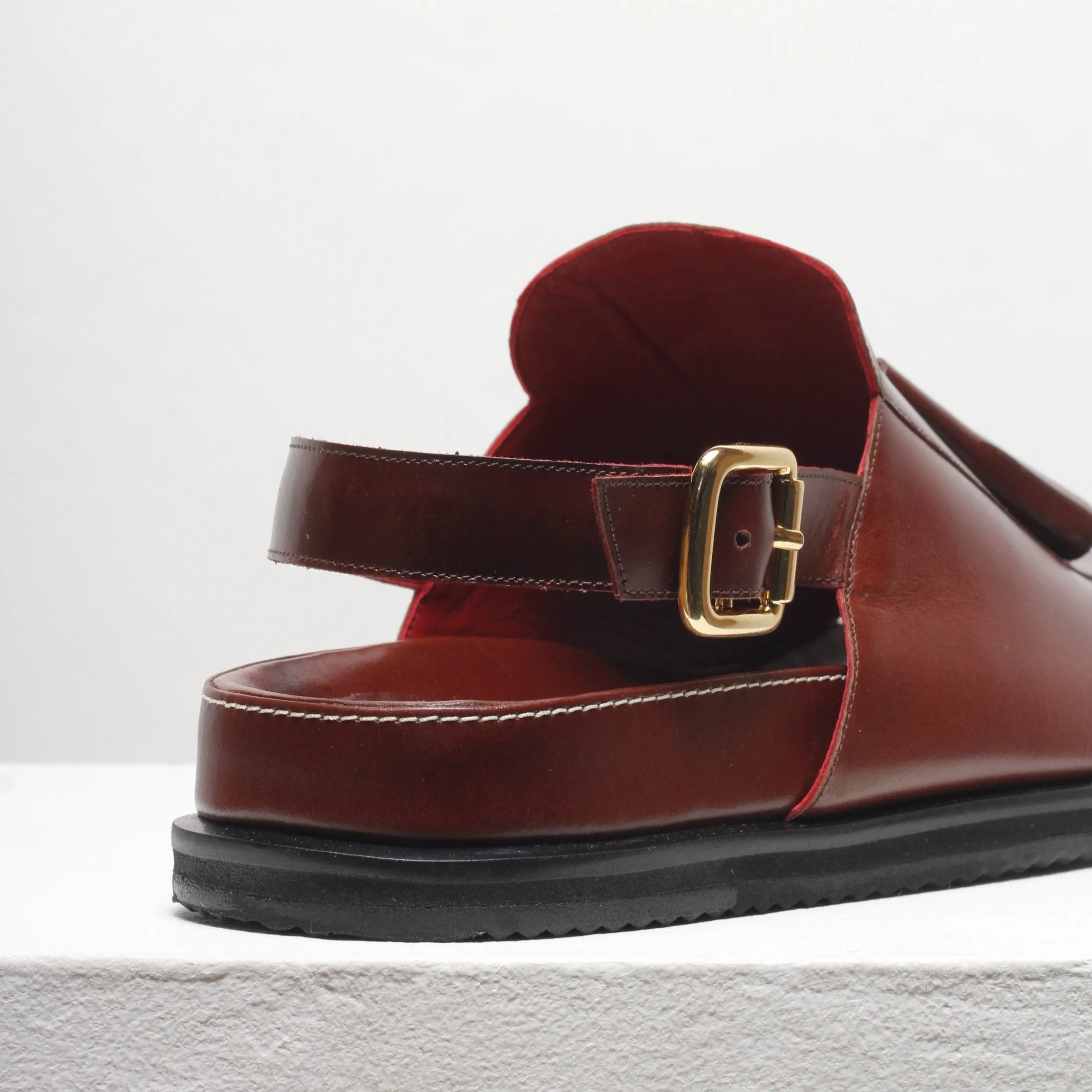 Rita Brown Tassel Chunky Sandals