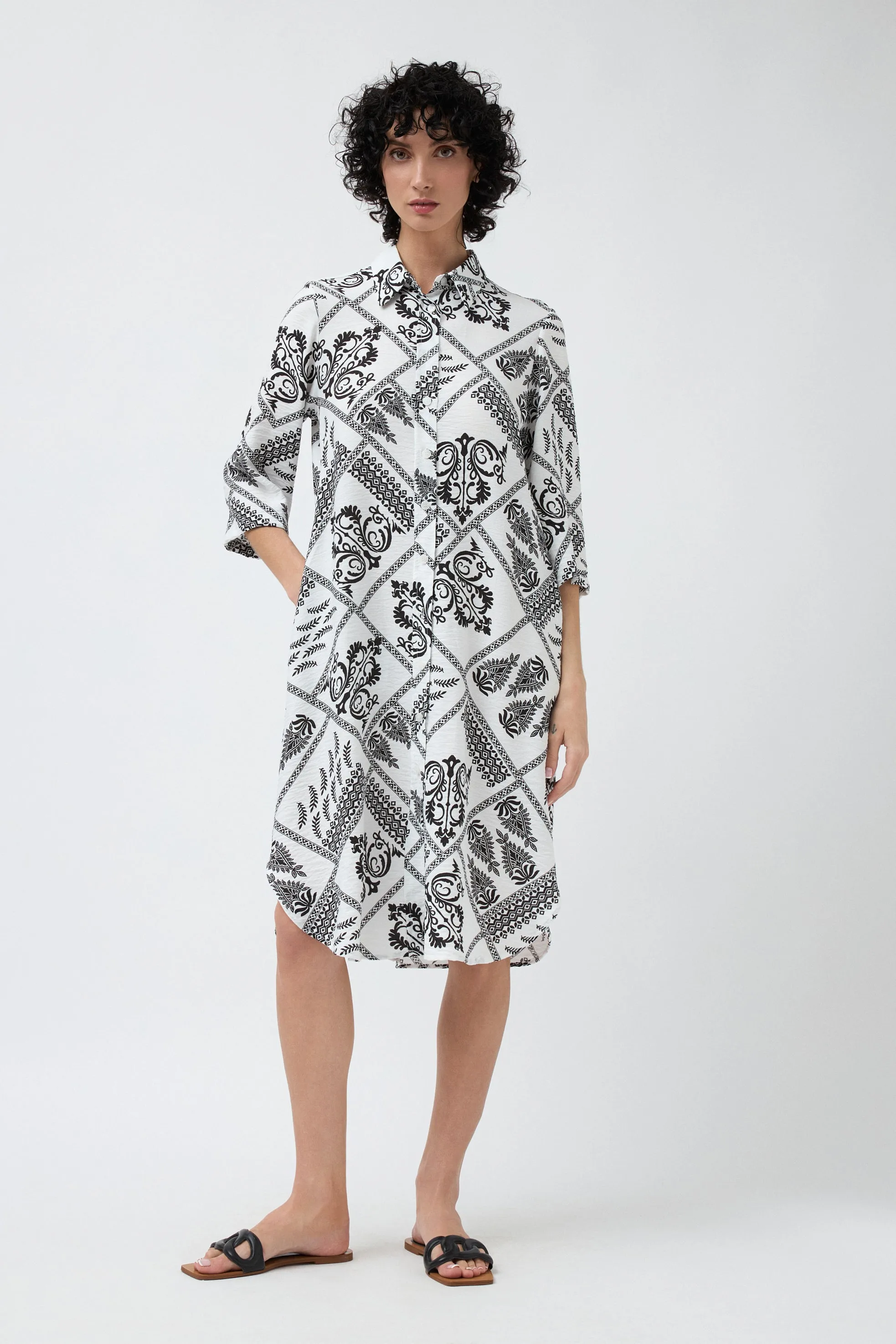 Rivera Shirt Dress - White
