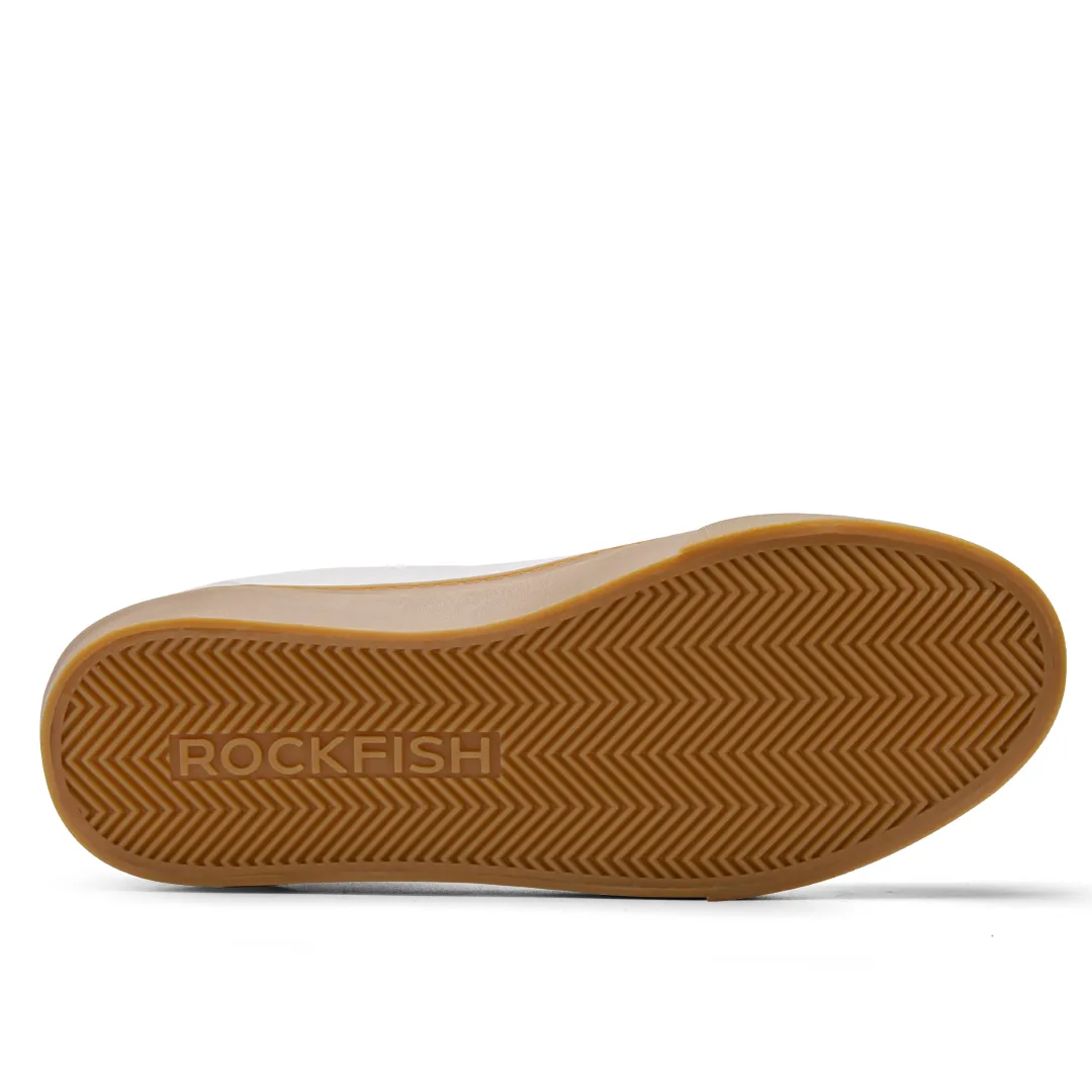 ROCKFISH White / Gum 901 DWR Ladies Trainers, German Army Trainer (GAT), Womens Canvas Sneaker