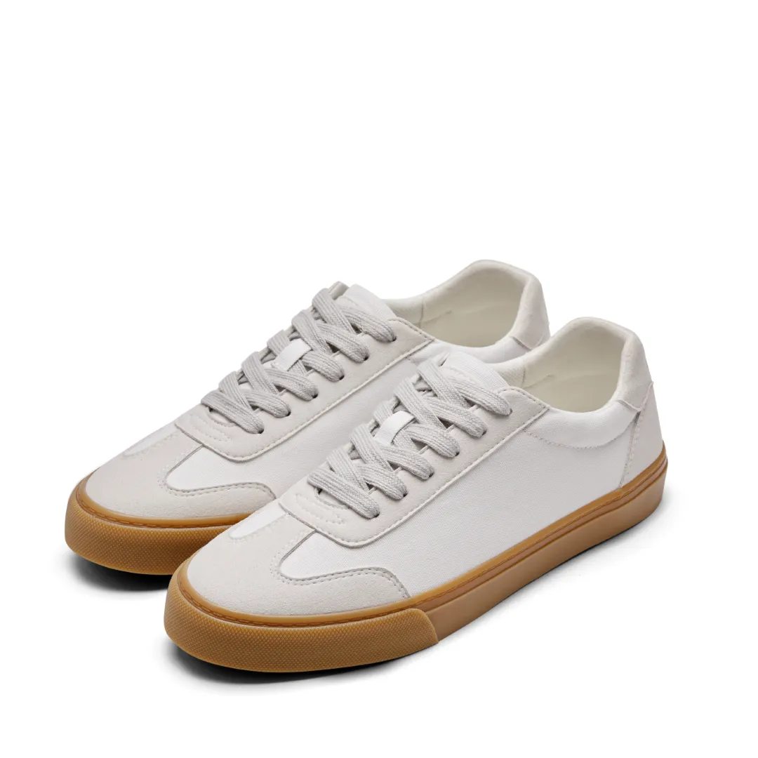 ROCKFISH White / Gum 901 DWR Ladies Trainers, German Army Trainer (GAT), Womens Canvas Sneaker