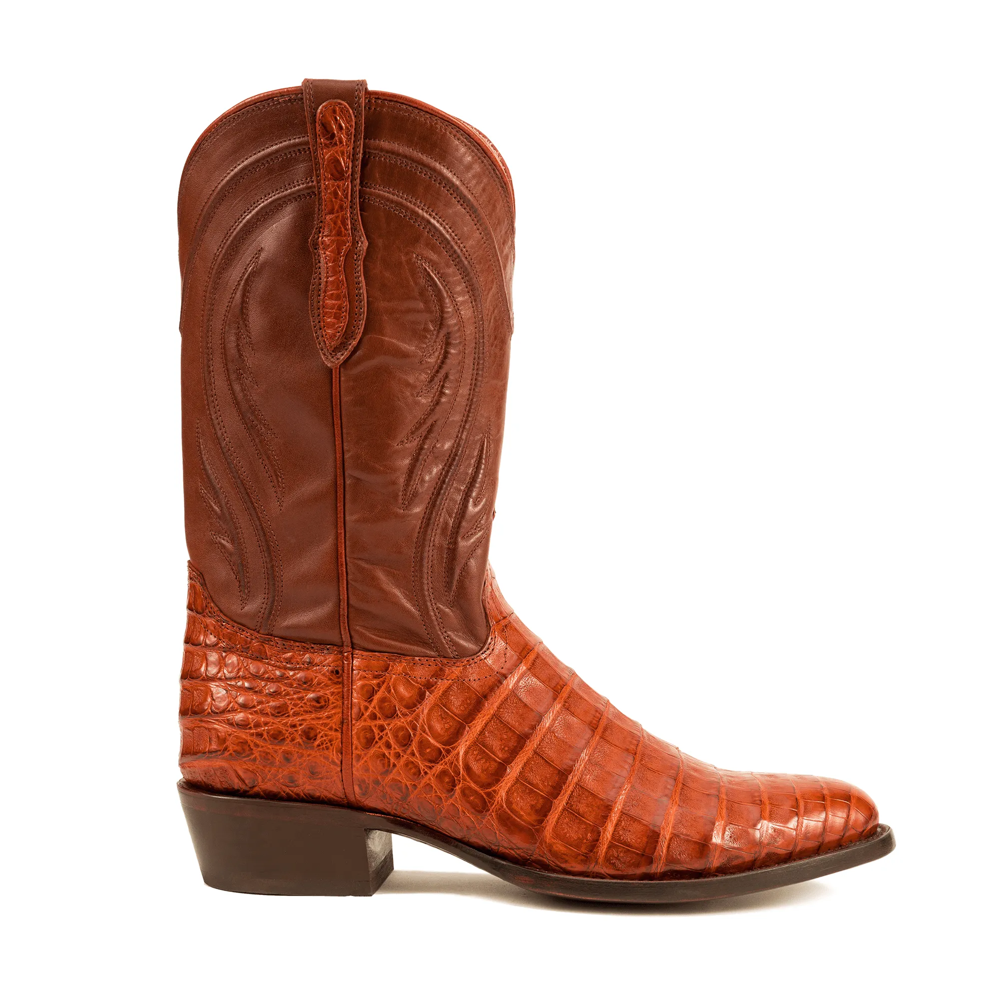 Rujo Boots Men's The Arturo Caramel Caiman Belly Boots