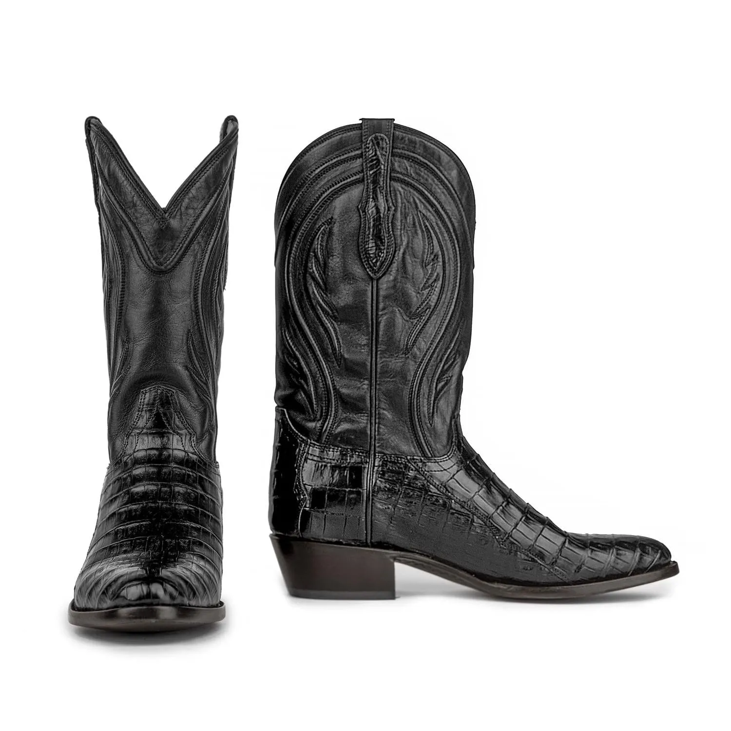 Rujo Boots Men's The Blake Midnight Caiman Tail Boots
