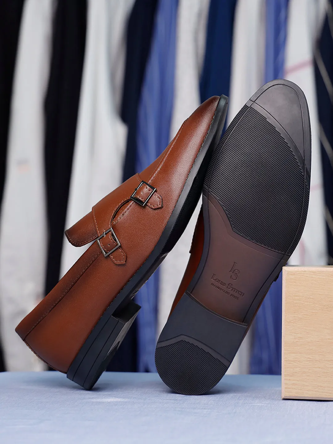 Russet Tan Handcrafted Slipon Style Comfortable Monks