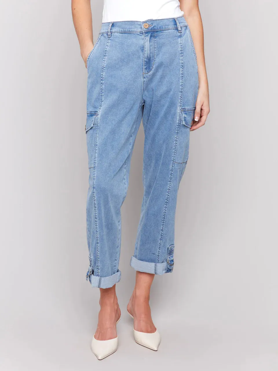 Safari Cargo Canvas Pant Chambray , Chambray