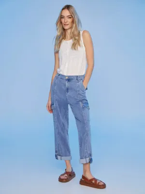 Safari Cargo Canvas Pant Chambray , Chambray