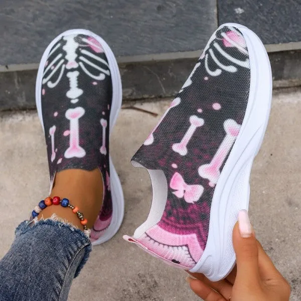 sealbeer - Purple Casual Patchwork Printing Round Comfortable Out Door Shoes