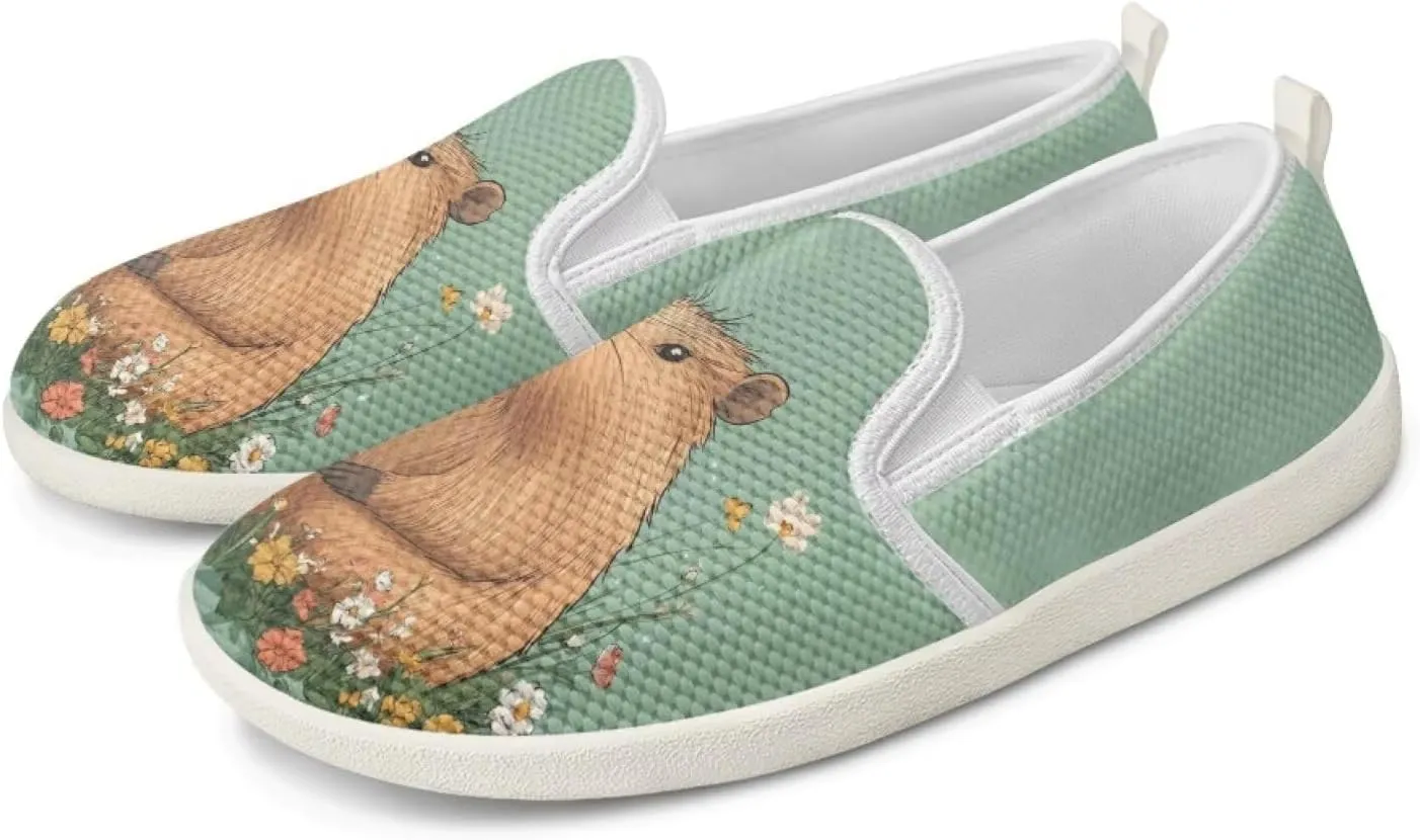 Slip On Shoes for Women Stylish Casual Sneakers Loafers Comfort Zero Drop Flat Walking Sneakers Lightweight Gym Workout Running