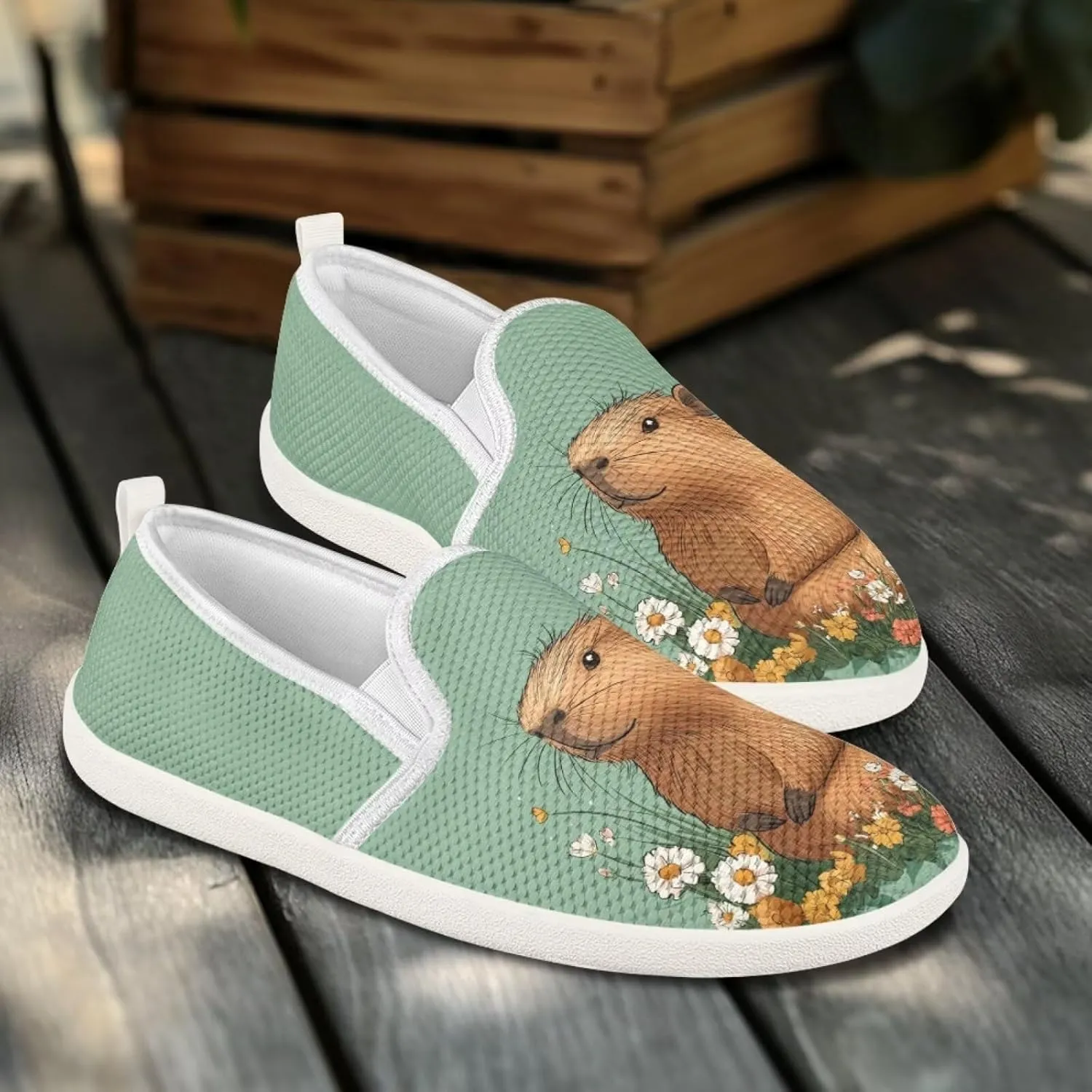 Slip On Shoes for Women Stylish Casual Sneakers Loafers Comfort Zero Drop Flat Walking Sneakers Lightweight Gym Workout Running
