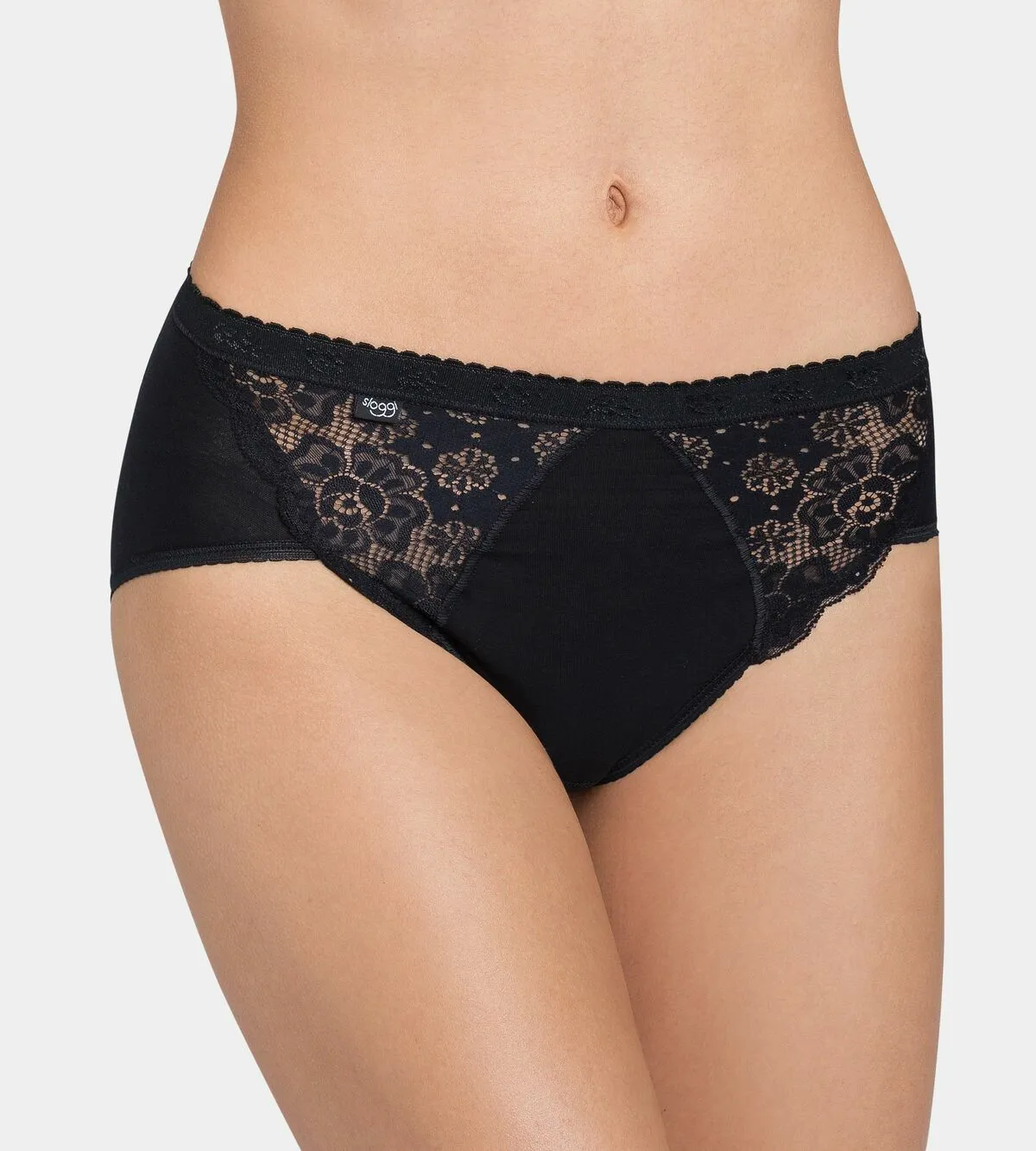 sloggi Chic Midi 4P BLACK