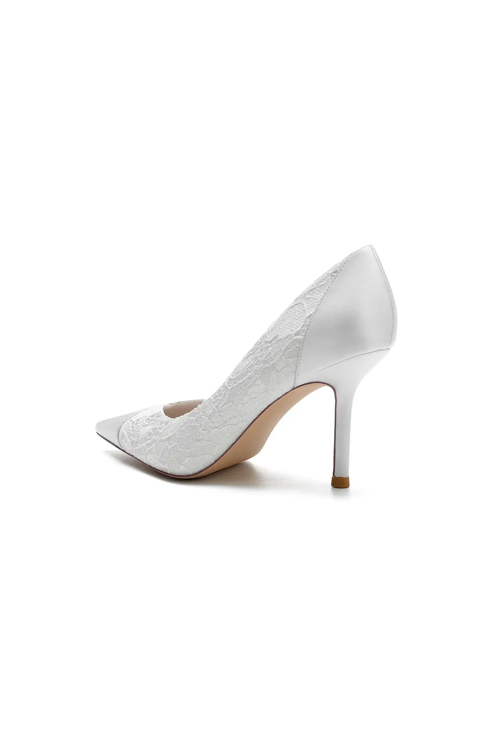 Stiletto Pointy Heels Lace Wedding Shoes