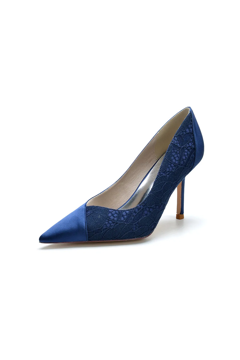 Stiletto Pointy Heels Lace Wedding Shoes