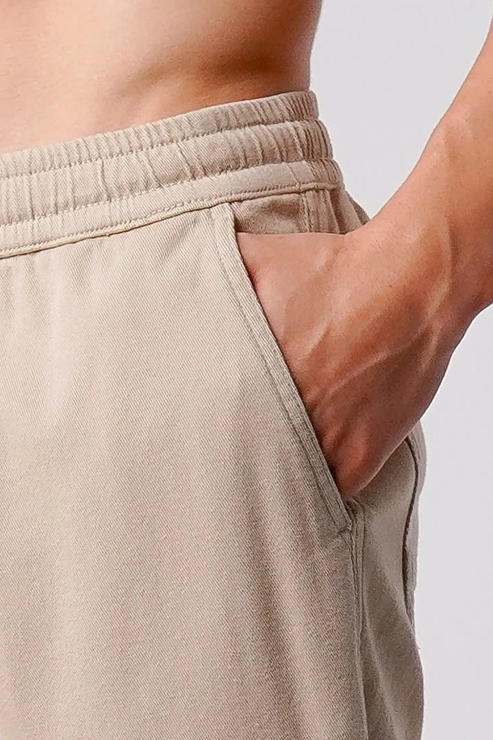 Straight Jogger Pants - Beige