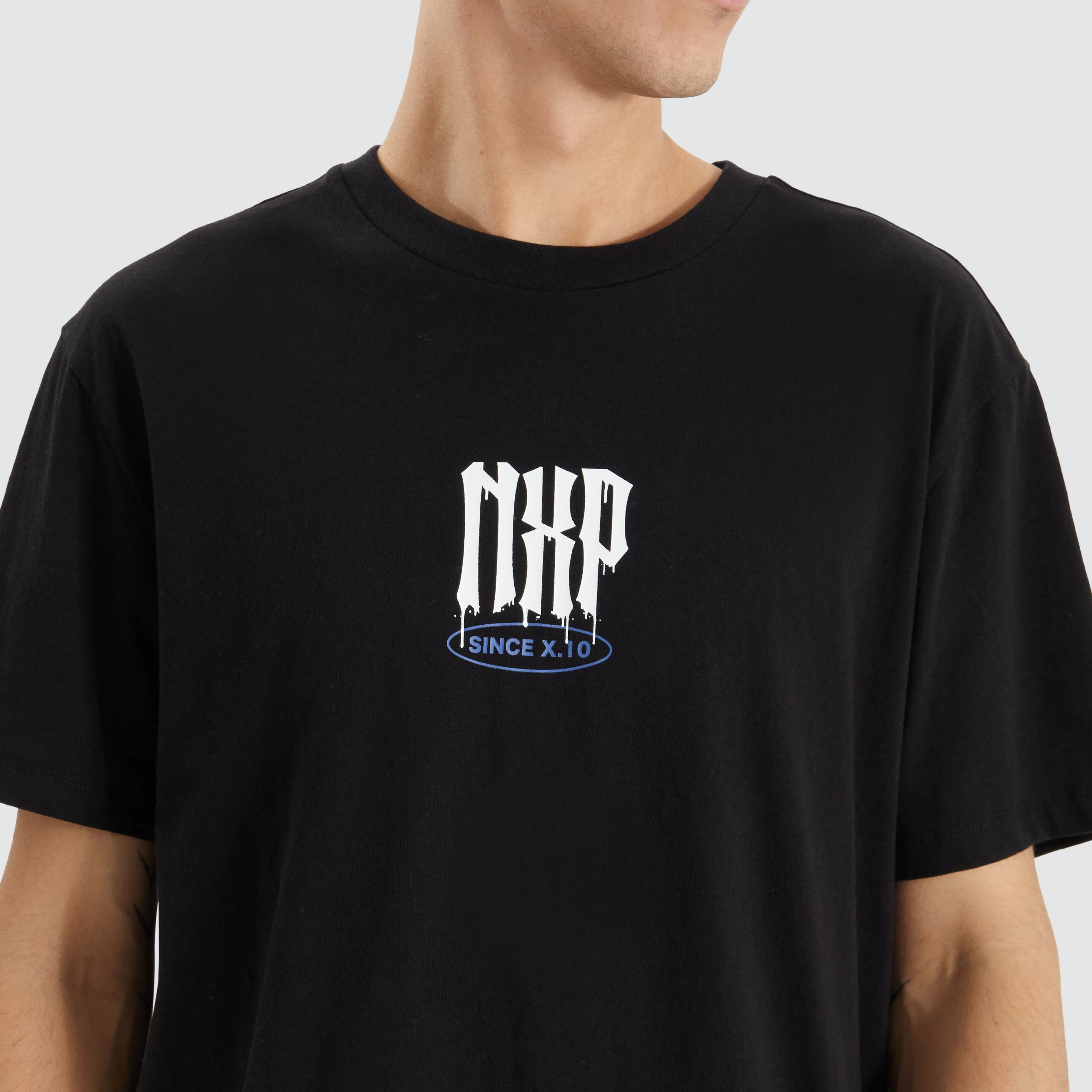 Tryley Dual Curved Tee Jet Black