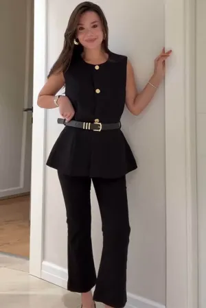 Urban Sleeveless Blazer & Pants Set