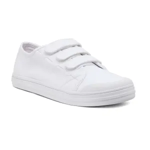 Vessie Sneaker in White Canvas
