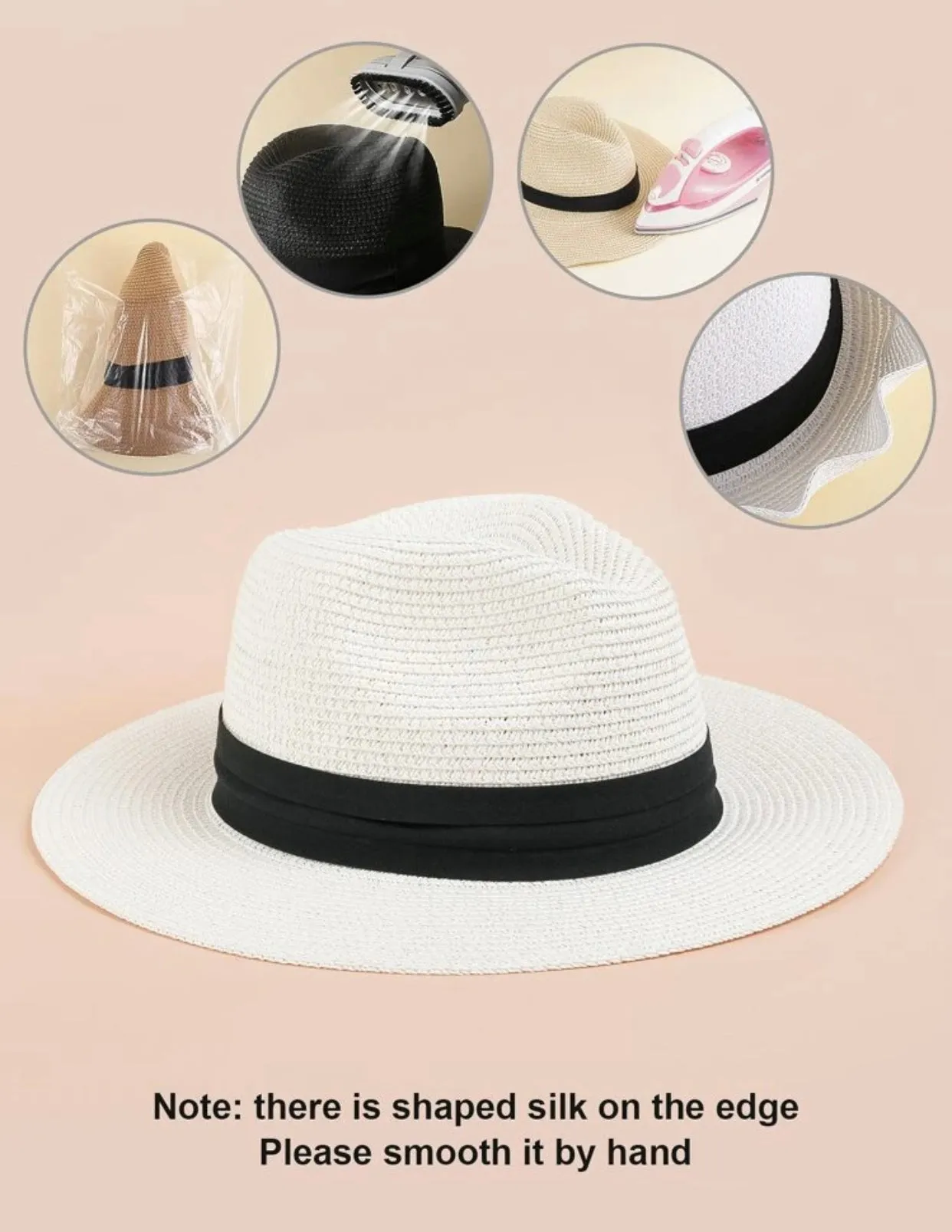 White minimalist straw hat