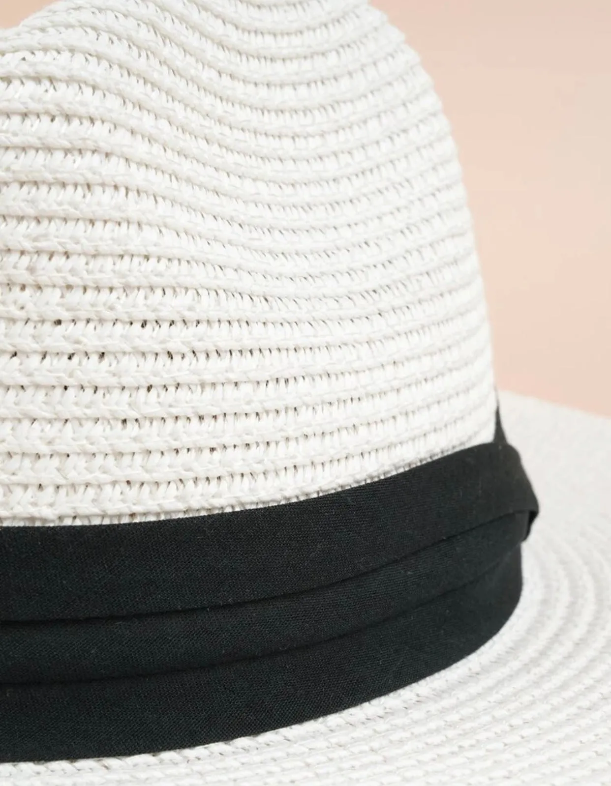 White minimalist straw hat