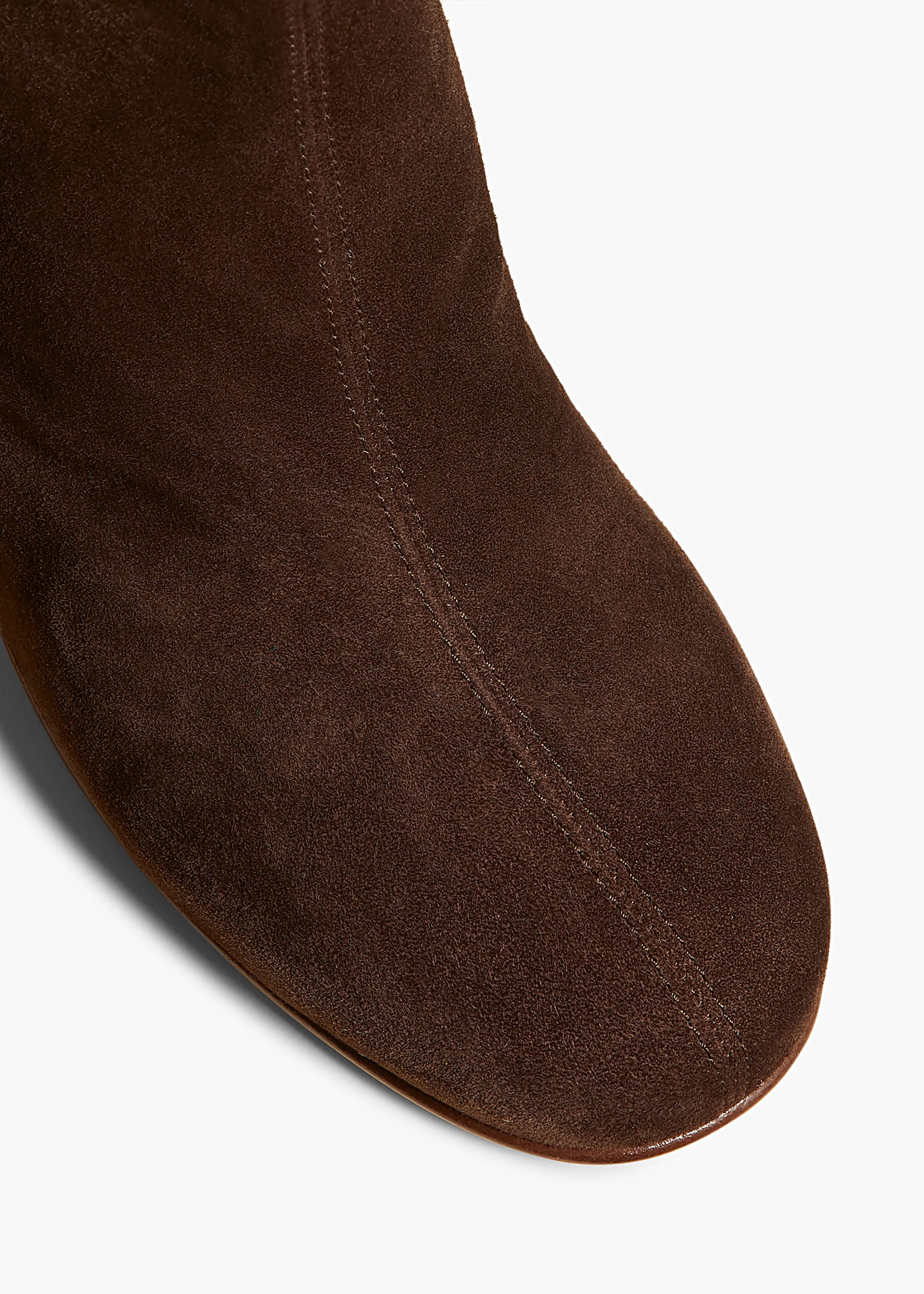 Willow Knee-High Boot in Dark Brown Suede