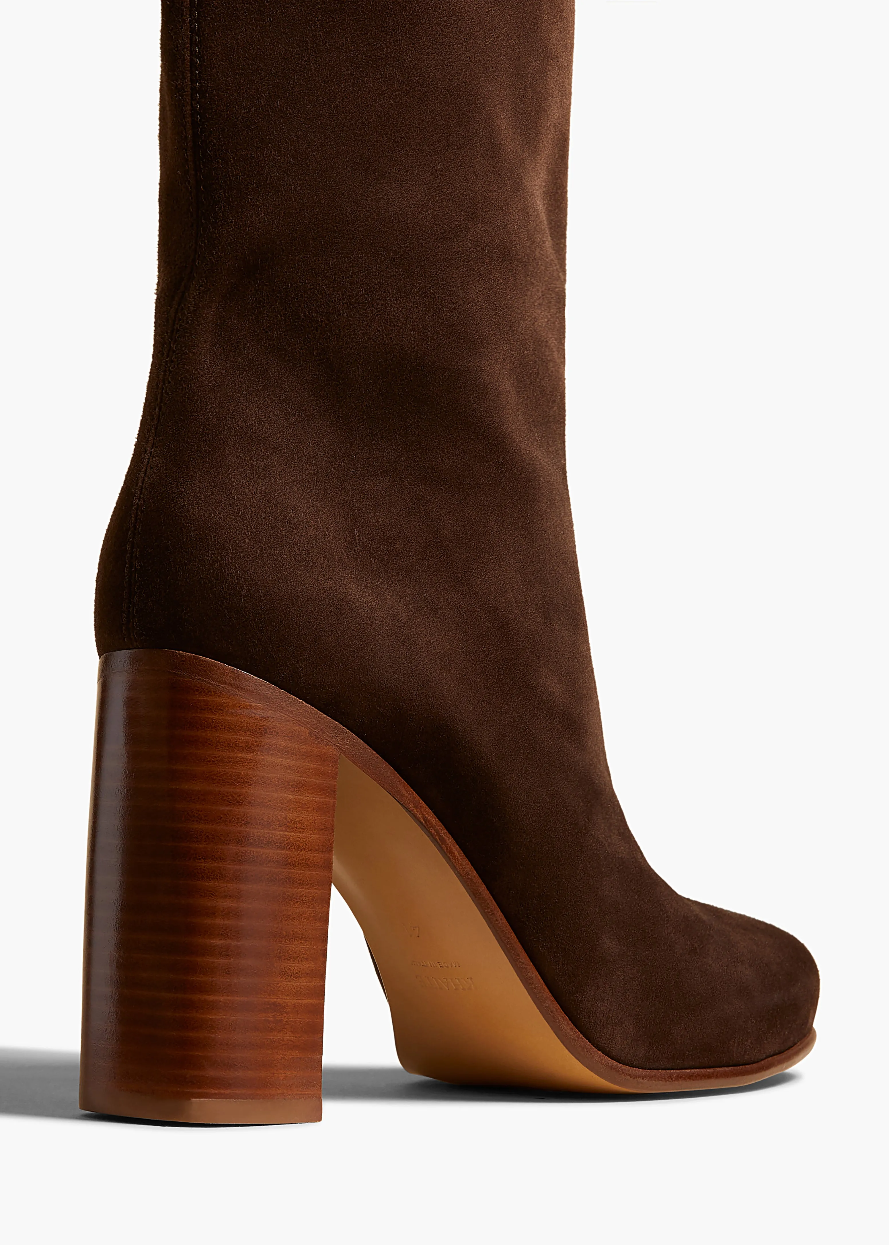 Willow Knee-High Boot in Dark Brown Suede