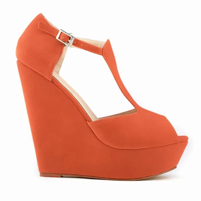 Women's Casual Wedge Heel Suede Roman Fisherman Sandals